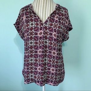 Multicolored top with tie detail